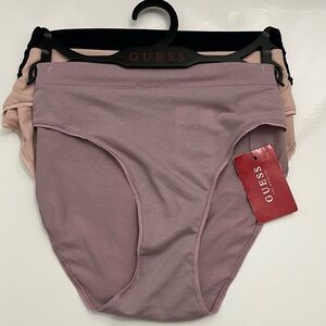 GUESS Logo Bikini Panty Set Rhinestone Detail Size XL (3-Pack)